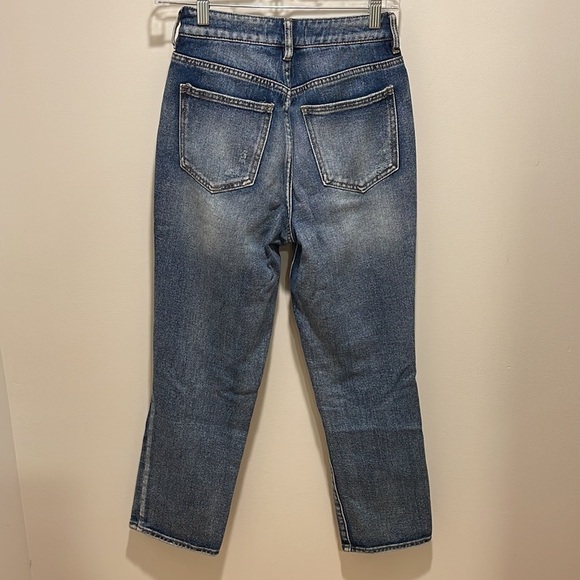 Pacsun High Rise Distressed Straight Mom Jeans 24 - Picture 5 of 7